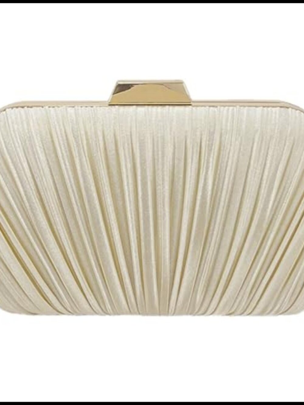 Pleated Glitter Evening Clutch with Chain Formal Wedding Party Handbag